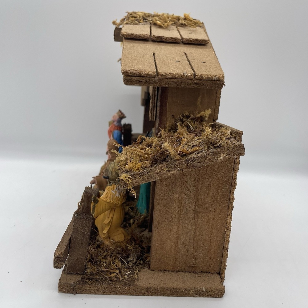 Vintage 1950's Nativity Set 8 Arial Figurines Stable Made in Italy Christmas‎ - Picture 16 of 16
